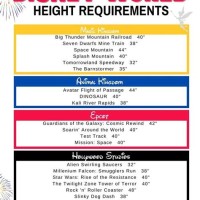 Disney Ride Height Chart 2020