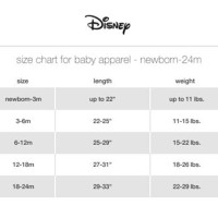 Disney Size Chart Baby