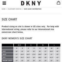 Dkny Underwear Size Chart