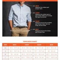 Dockers Shirt Size Chart