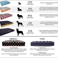 Dog Bed Size Chart Cm