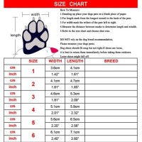 Dog Boot Size Chart