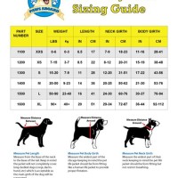 Dog Life Vest Size Chart