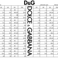 Dolce And Gabbana Pants Size Chart