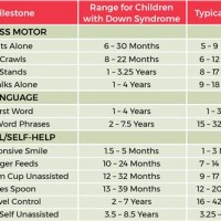 Down Syndrome Gross Motor Development Chart