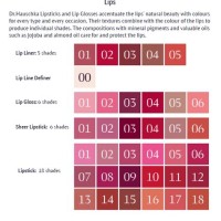 Dr Hauschka Lipstick Color Chart