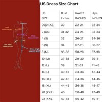 Dress Number Size Chart