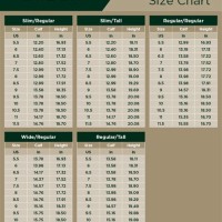 Dublin Boots Size Chart