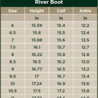 Dublin River Boots Size Chart