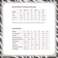 Earl Jeans Size Chart