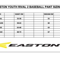 Easton Youth Pro Pull Up Baseball Pants Size Chart