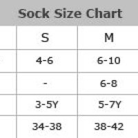 Elite Socks Size Chart