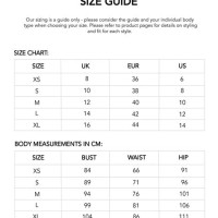 Endless Rose English Factory Size Chart