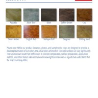 Erfield Acid Stain Color Chart