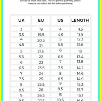 Eu Infant Shoe Size Chart