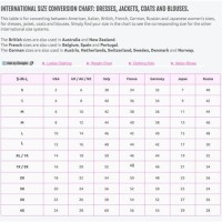 European Women S Size Conversion Chart