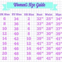 Female Waist Size Chart Uk