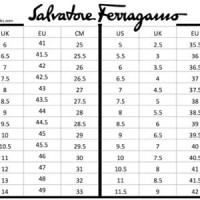 Ferragamo Shoe Size Chart Cm