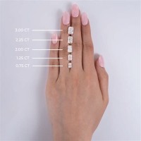 Finger Radiant Cut Carat Size Chart