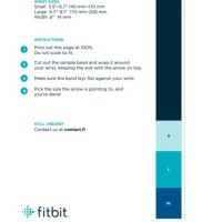 Fitbit Flex 2 Bangle Size Chart