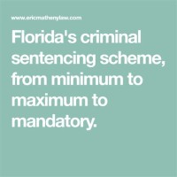 Florida Mandatory Minimum Sentences Chart