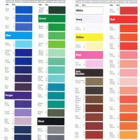 Fondant Colour Chart