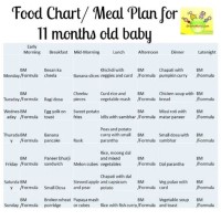 Food Chart For 11 Month Old Indian Baby