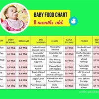 Food Chart For 8 Month Old Baby