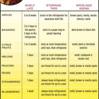 Food Shelf Life Chart For Restaurants Uk