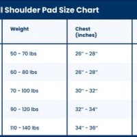 Football Shoulder Pad Size Chart