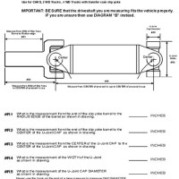 Ford Ranger Driveshaft Length Chart