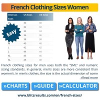 French Clothing Size Chart