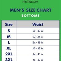 Fruit Of The Loom Boxers Size Chart