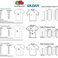 Fruit Of The Loom Boys White T Shirt Size Chart