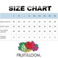 Fruit Of The Loom Size Chart