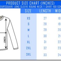 Full Sleeve T Shirt Size Chart