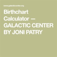 Galactic Center Chart Calculator