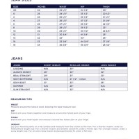 Gap Men S Jeans Size Chart