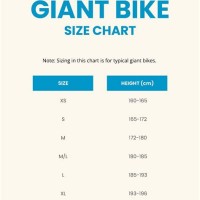 Giant Road Bike Frame Size Chart