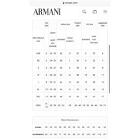 Giio Armani Size Chart