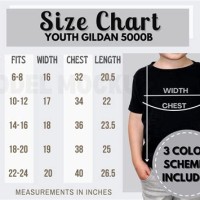 Gildan Brand Youth Size Chart