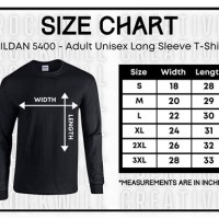 Gildan Youth Long Sleeve T Shirt Size Chart