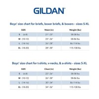 Gildan Youth Size Chart Age