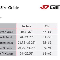 Giro Air Helmet Size Chart