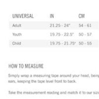 Giro Air Shield Size Chart