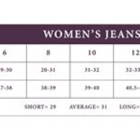 Gloria Vanderbilt Jeans Size Chart