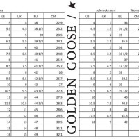 Golden Goose Sneakers Size Chart