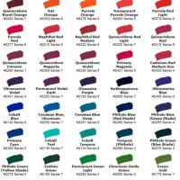 Golden Open Acrylics Paint Color Chart