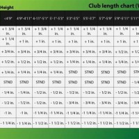 Golf Club Length Chart Women S