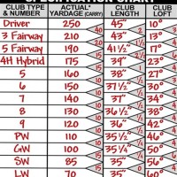 Golf Club Selection Chart In Meters